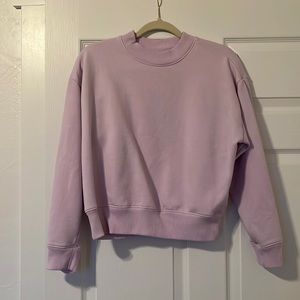 Lilac ribbed sweater shirt
